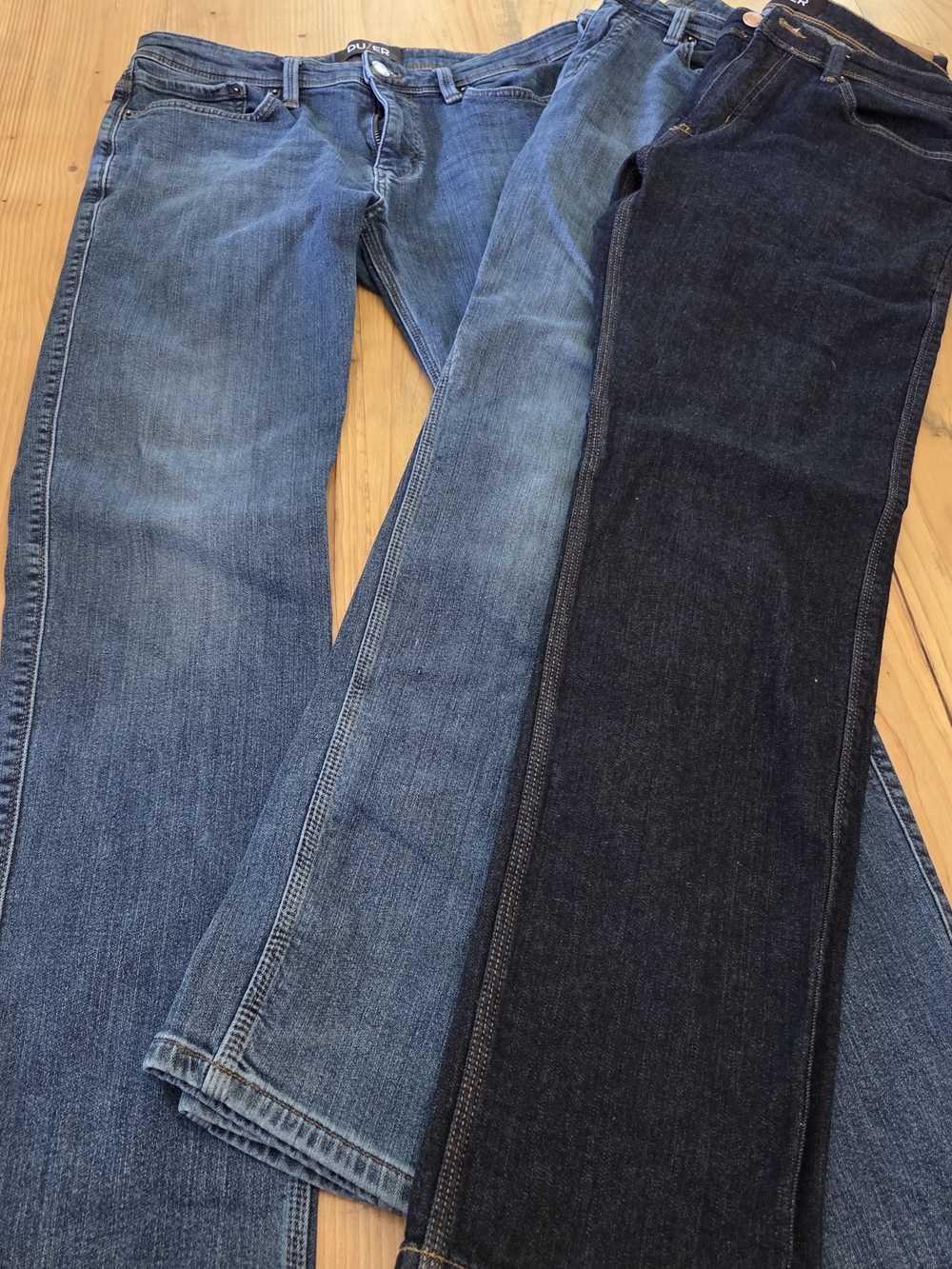 Men's Du/er Flannel Lined Jeans in Blue Denim